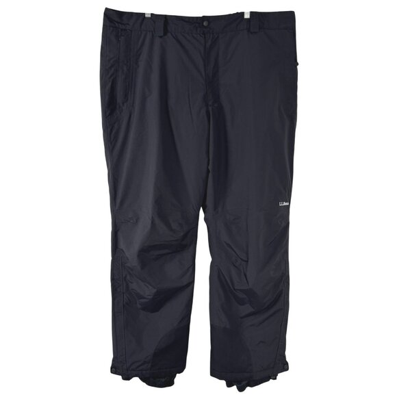 L.L. Bean Ski Snow Pants Mens 2XL Tall Black Nylon Snowboarding PT-2582 - Picture 1 of 13